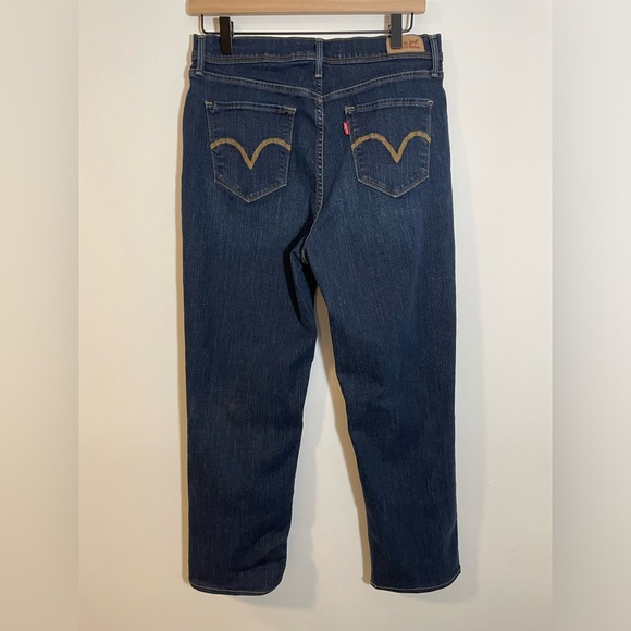 Levi’s Womens Perfectly Slimming 512 Straight Leg Dark Wash Denim Jeans Size 12 - Picture 6 of 13